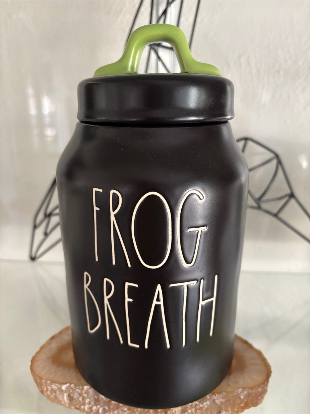 Rae Dunn Halloween Frog Breath Canister